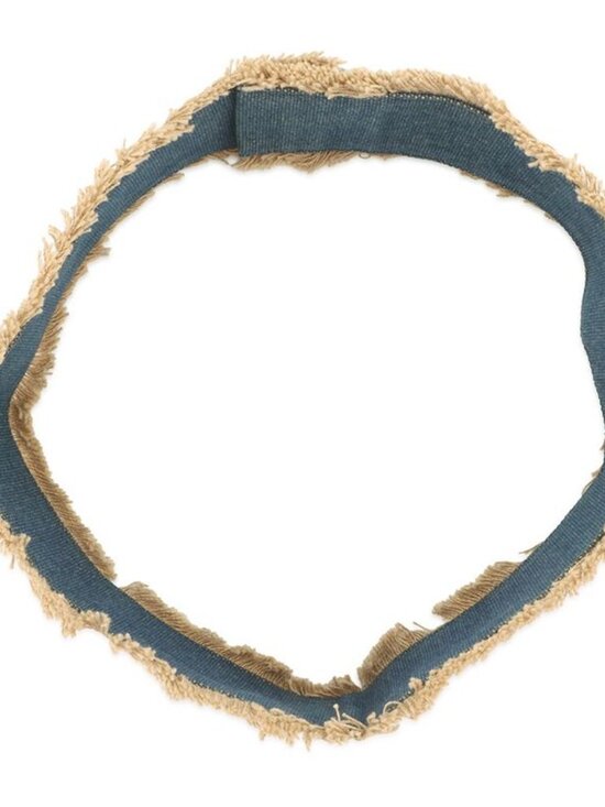 Chanel Belt CC Logo Rhinestone Denim 01 main image 5